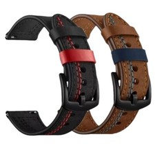 Premium Quality Leather Quick Release Watch Strap Band 20mm 22mm Black Brown UK