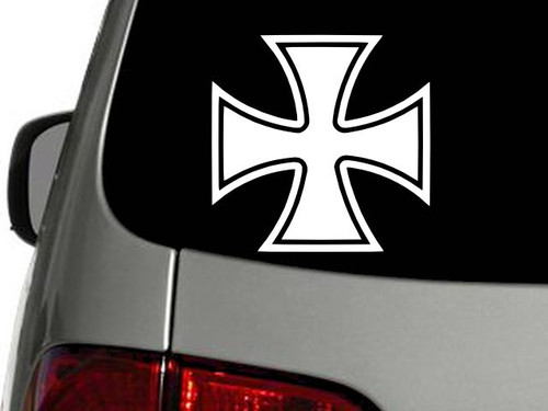 Iron cross biker vinyl - biker,