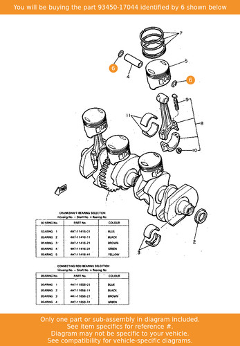 Yamaha circlip 93450 17044 - yamaha, 93450-17044