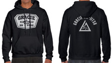 Gracie Jiu Jitsu MMA Fighter Hoody Hoodie hooded sweat shirt 2 sided