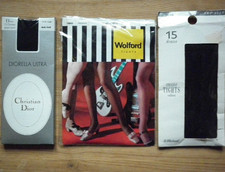 3x SET VINTAGE DESIGNER TIGHTS