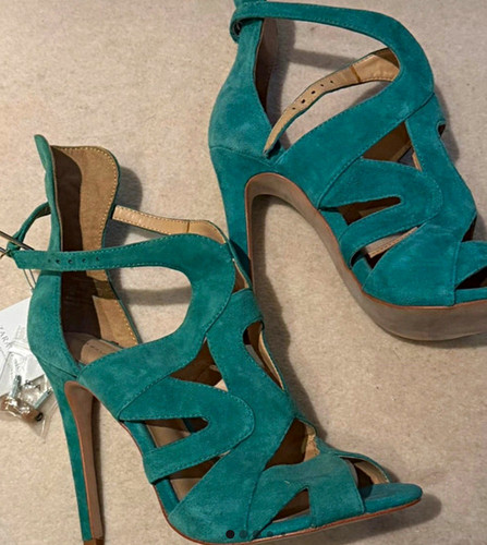 Zara basic turquoise - zara, suede