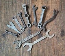 Mixed Lot Vintage Spanners BSA Enfield Tecalemit Mountfield etc