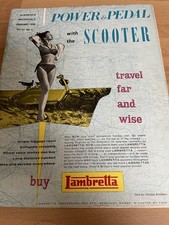 Power & Pedal Scooter Mag Feb 1958 Lambretta TV175 Vespa ISO Milano NSU Bond DKR