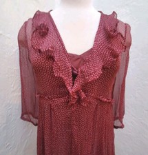 Jigsaw Ruffle Front Ditsy Silk