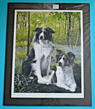 NIGEL HEMMING GICLEE LIMITED EDITION PRINT BORDER COLLIE BLUES & TWOS