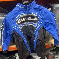 Wulfsport Kids Cub Corsair Motocross Quad Off road  Bike Jacket Blue 32” Chest