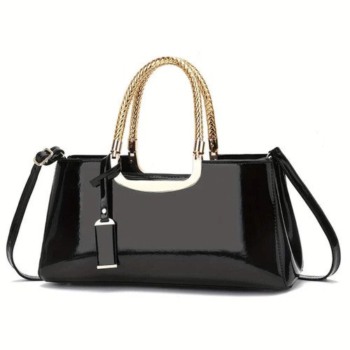 Glossy patent leather evening - glossy,