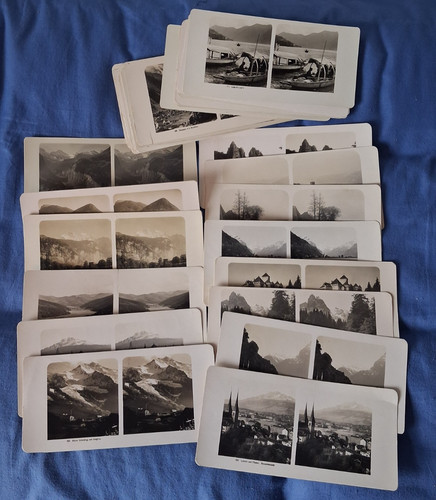 Job lot 36x vintage stereoview - lot,