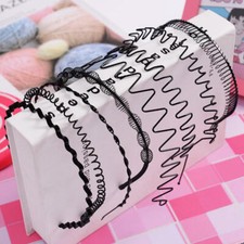 2X Black Metal Sports Hairband