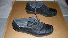 ROHDE Black leather waterproof low wedge Loafer Shoes, UK Size 4.5, EU 37.5