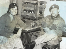 George Cox 63 Coy RASC Parachute Brigade in Denison Smock Volos Greece 1950s