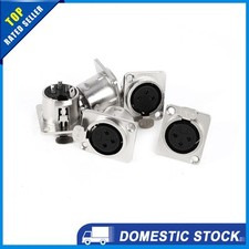 Universal Audio XLR 3 Pin Female Chassis Panel Mount Socket Connector Pack of 5