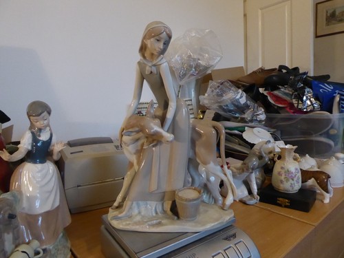 Huge lladro girl - with, her