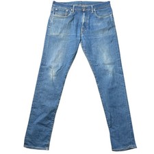 LEVI'S 520 Jeans Mens Blue 34x34 (Fits 36x32) Regular Fit Tapered Leg Stone Wash