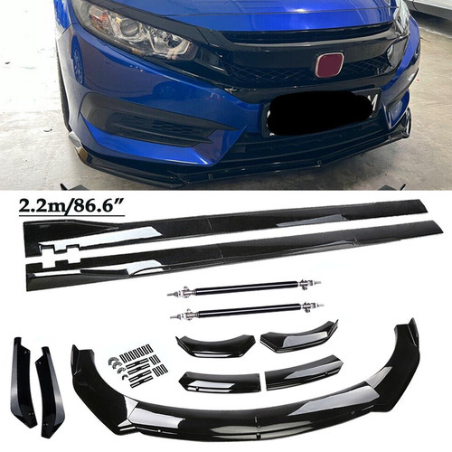 Front bumper lip spoiler - front, kit