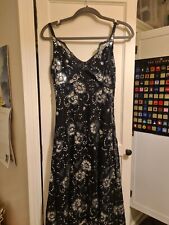Chantelle Ladies Sparkly Christmas Sheer Black Dress Size S