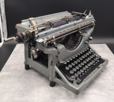 Vintage Antique Underwood Grey Typewriter Bank Portable Prop Restoration
