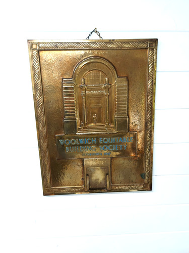 Art deco brass - business, plaque