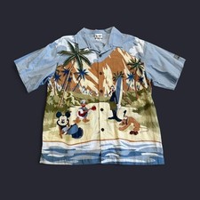 Men’s Vintage 90s RARE Collectors Walt Disney World Hawaiian Goofy /Mickey Shirt