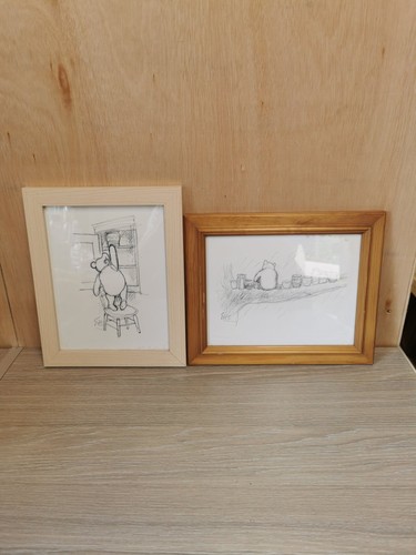 Framed winnie drawing set - winnie,