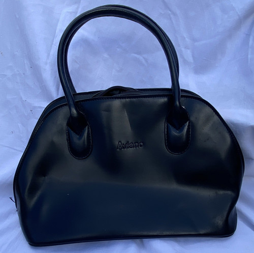 Aviano black plastic handbag - black,
