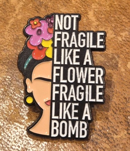 Frida kahlo enamel metal pin - frida,