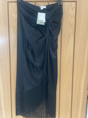 Nwt satin fringe strapless - satin,
