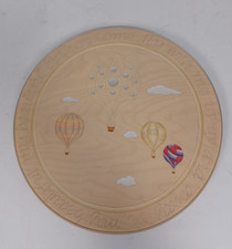 Glass Top Lazy Susan - Hot Air Balloon Themed - Used - Good Condition K15 W236