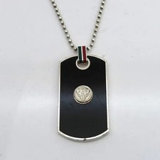 GUCCI Crest Dog Tag Necklace
