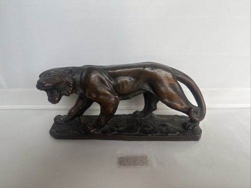 Large bronze panther figure - large,