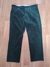 Mens Vintage PAKEMAN CATTO & CARTER Green Jumbo Corduroy Trousers W40 L28