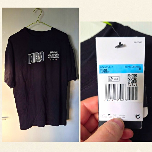 Nba black graphic print crew - nba,