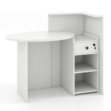 Computer Workstation Reception Desk 120 x 70 x 100 CM-White