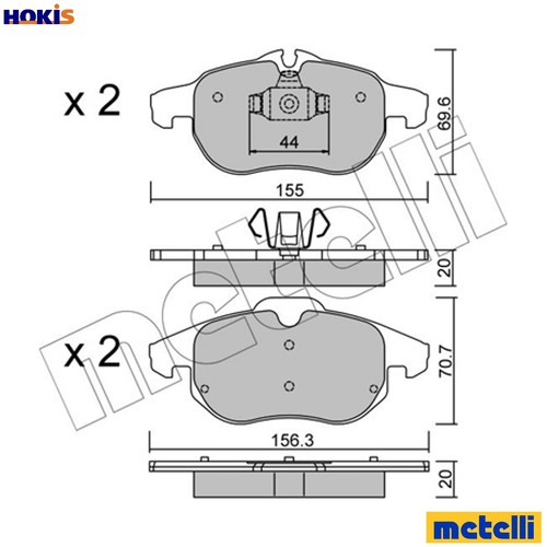 Brake pad set disc - set,