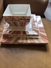 Bin Tuscany Quest Melamine Dinner set 4 Plates 4 Cereal Bowls 4 Side Plates