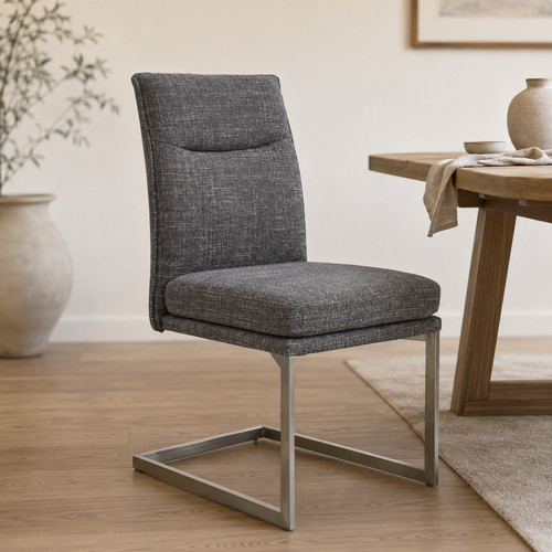 Bianca grey fabric - grey, dining