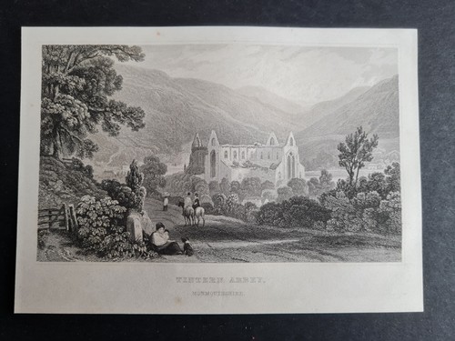 Antique 1851 print tintern - antique,