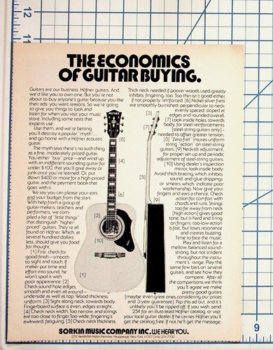 Vintage höfner guitar - vintage, ad