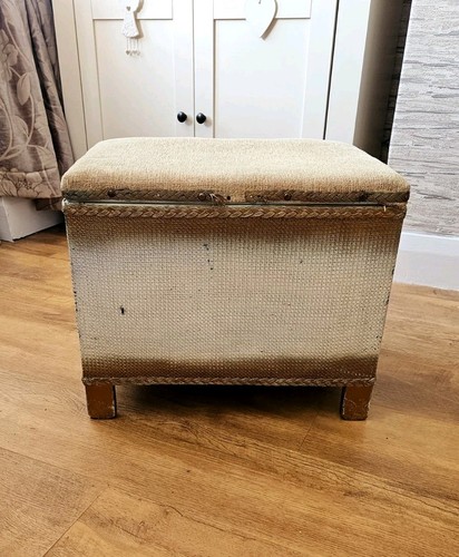 Lloyd loom mid century ottoman - lloyd,