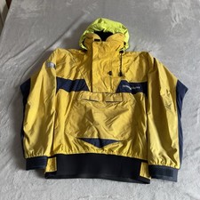 Henri Lloyd TP2 Smock Jacket Mens Medium Yellow Vintage Hooded Sailing Yachting