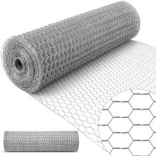 Amagabeli Chicken Wire 1Mx25M 25mm Holes 0.8mm 21 Gauge,Galvanized Hexagonal Wir