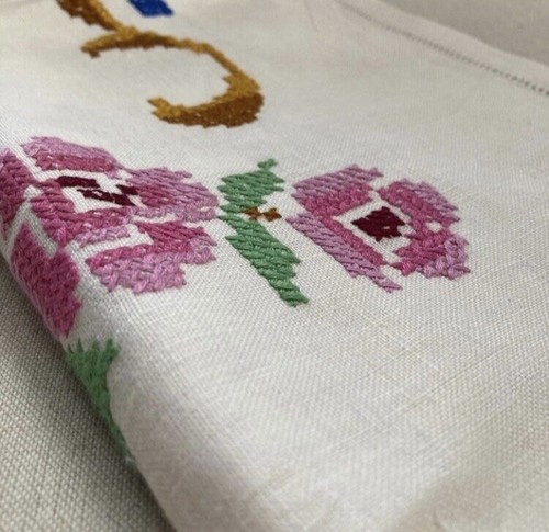 Vintage cross stitch floral - vintage, cross-stitch