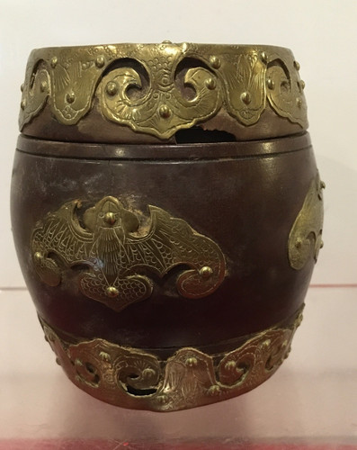 Antique chinese rosewood brass - chinese,
