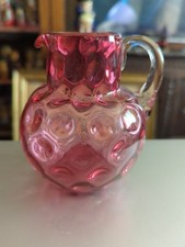 Antique 19th. Century Cranberry Glass Jug