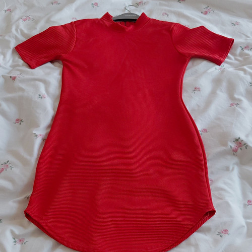 Boohoo red knit high - red,