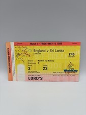 England V Sri Lanka Match 1 Cricket World Cup 1999 @ Lords Ticket Stub