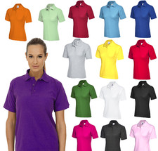 Ladies Pique Polo Shirt Size