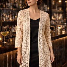 Coat Lace Jacket S M Cream