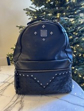 MCM Backpack With Studs Black